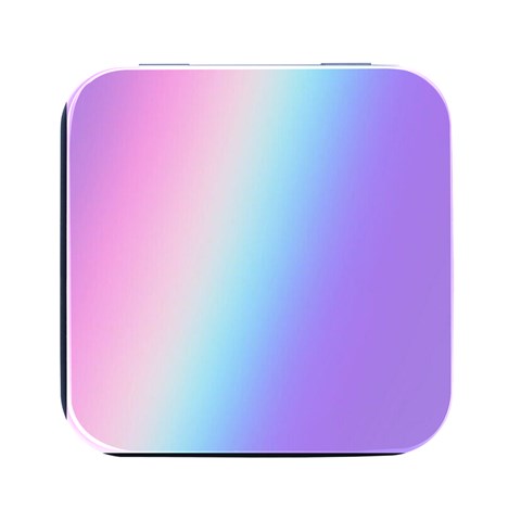 Pastel Rainbow, Color Square Metal Box (Black) from ArtsNow.com Front