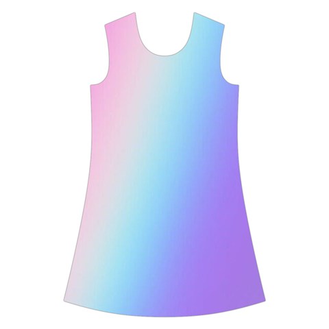 Pastel Rainbow, Color Kids  Short Sleeve Velvet Dress from ArtsNow.com Front