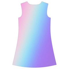 Pastel Rainbow, Color Kids  Short Sleeve Velvet Dress from ArtsNow.com Back