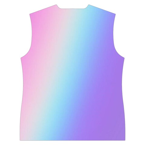 Pastel Rainbow, Color Women s Button Up Vest from ArtsNow.com Back