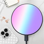 Pastel Rainbow, Color Wireless Fast Charger(Black)