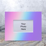 Pastel Rainbow, Color White Tabletop Photo Frame 4 x6 