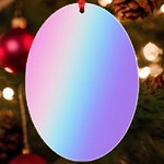 Pastel Rainbow, Color UV Print Acrylic Ornament Oval