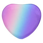 Pastel Rainbow, Color Heart Glass Fridge Magnet (4 pack)