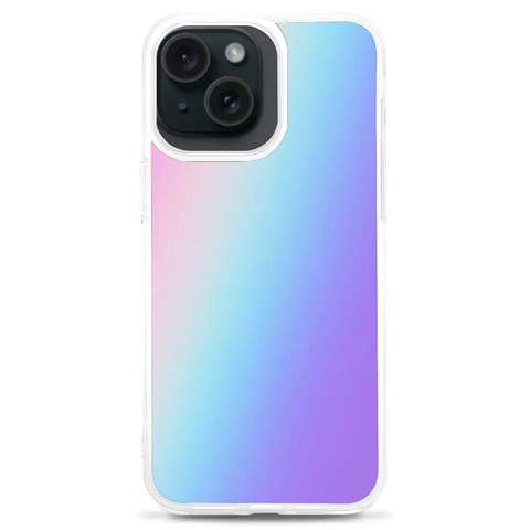 Pastel Rainbow, Color iPhone 15 Plus TPU UV Print Case from ArtsNow.com Front