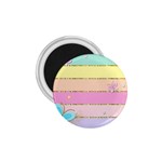 Pastel, Butterfly, Spring, Stripes, 1.75  Magnets