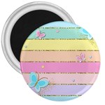 Pastel, Butterfly, Spring, Stripes, 3  Magnets