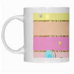 Pastel, Butterfly, Spring, Stripes, White Mug