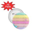 Pastel, Butterfly, Spring, Stripes, 1.75  Buttons (10 pack)