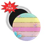 Pastel, Butterfly, Spring, Stripes, 2.25  Magnets (10 pack) 