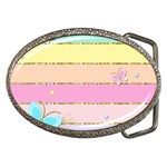 Pastel, Butterfly, Spring, Stripes, Belt Buckles