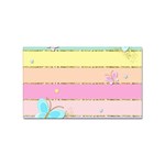 Pastel, Butterfly, Spring, Stripes, Sticker (Rectangular)