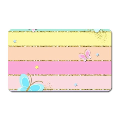 Pastel, Butterfly, Spring, Stripes, Magnet (Rectangular) from ArtsNow.com Front