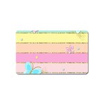 Pastel, Butterfly, Spring, Stripes, Magnet (Name Card)