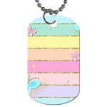 Pastel, Butterfly, Spring, Stripes, Dog Tag (One Side)