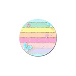 Pastel, Butterfly, Spring, Stripes, Golf Ball Marker