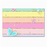 Pastel, Butterfly, Spring, Stripes, Postcard 4 x 6  (Pkg of 10)