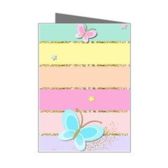 Pastel, Butterfly, Spring, Stripes, Mini Greeting Card from ArtsNow.com Right