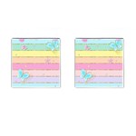 Pastel, Butterfly, Spring, Stripes, Cufflinks (Square)