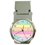 Pastel, Butterfly, Spring, Stripes, Money Clip Watches