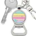 Pastel, Butterfly, Spring, Stripes, Bottle Opener Key Chain