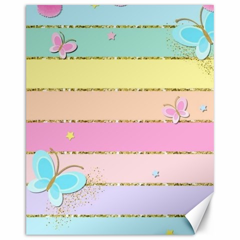 Pastel, Butterfly, Spring, Stripes, Canvas 16  x 20  from ArtsNow.com 15.75 x19.29  Canvas - 1