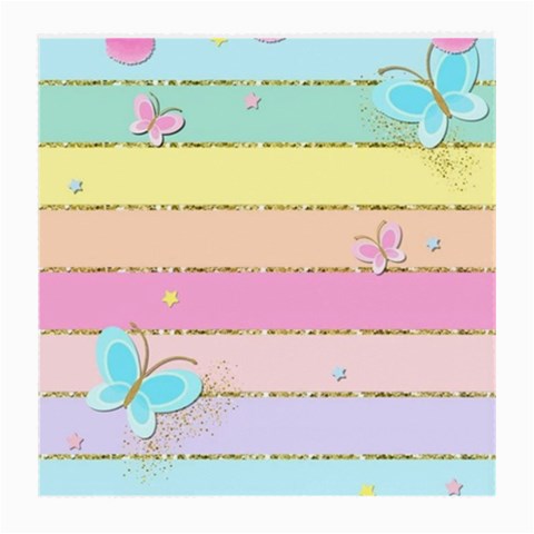 Pastel, Butterfly, Spring, Stripes, Medium Glasses Cloth from ArtsNow.com Front