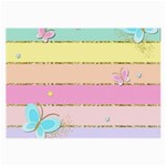 Pastel, Butterfly, Spring, Stripes, Large Glasses Cloth