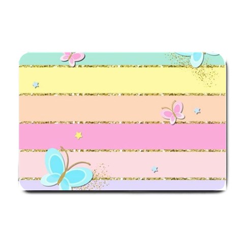 Pastel, Butterfly, Spring, Stripes, Small Doormat from ArtsNow.com 24 x16  Door Mat