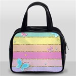 Pastel, Butterfly, Spring, Stripes, Classic Handbag (Two Sides)