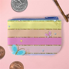 Pastel, Butterfly, Spring, Stripes, Mini Coin Purse from ArtsNow.com Back