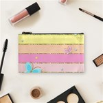 Pastel, Butterfly, Spring, Stripes, Cosmetic Bag (Small)