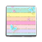 Pastel, Butterfly, Spring, Stripes, Memory Card Reader (Square 5 Slot)