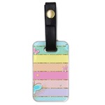 Pastel, Butterfly, Spring, Stripes, Luggage Tag (one side)