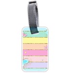 Pastel, Butterfly, Spring, Stripes, Luggage Tag (two sides)