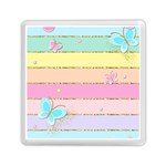 Pastel, Butterfly, Spring, Stripes, Memory Card Reader (Square)