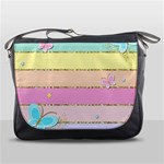 Pastel, Butterfly, Spring, Stripes, Messenger Bag