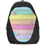 Pastel, Butterfly, Spring, Stripes, Backpack Bag