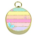 Pastel, Butterfly, Spring, Stripes, Gold Compasses