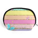 Pastel, Butterfly, Spring, Stripes, Accessory Pouch (Medium)