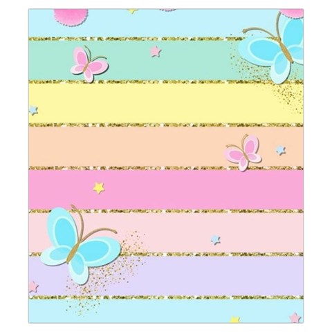 Pastel, Butterfly, Spring, Stripes, Drawstring Pouch (Small) from ArtsNow.com Front