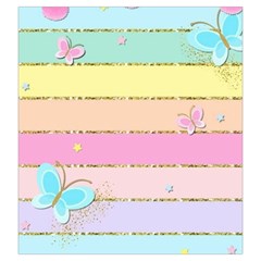 Pastel, Butterfly, Spring, Stripes, Drawstring Pouch (Large) from ArtsNow.com Front