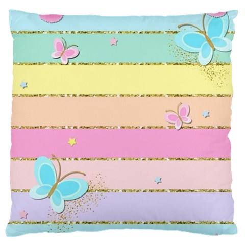 Pastel, Butterfly, Spring, Stripes, Standard Premium Plush Fleece Cushion Case (One Side) from ArtsNow.com Front