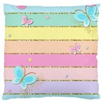 Pastel, Butterfly, Spring, Stripes, Standard Premium Plush Fleece Cushion Case (Two Sides)