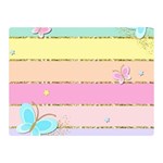 Pastel, Butterfly, Spring, Stripes, Two Sides Premium Plush Fleece Blanket (Mini)