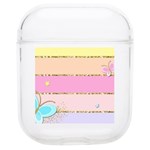 Pastel, Butterfly, Spring, Stripes, Soft TPU AirPods 1/2 Case