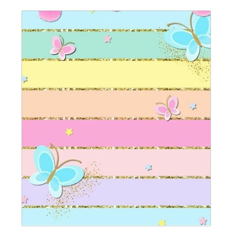 Pastel, Butterfly, Spring, Stripes, Duvet Cover Double Side (King Size) from ArtsNow.com Back