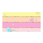 Pastel, Butterfly, Spring, Stripes, Satin Wrap 35  x 70 