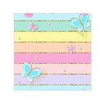 Pastel, Butterfly, Spring, Stripes, Square Satin Scarf (30  x 30 )