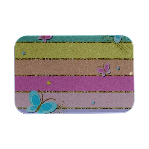 Pastel, Butterfly, Spring, Stripes, Open Lid Metal Box (Silver)   from ArtsNow.com Front